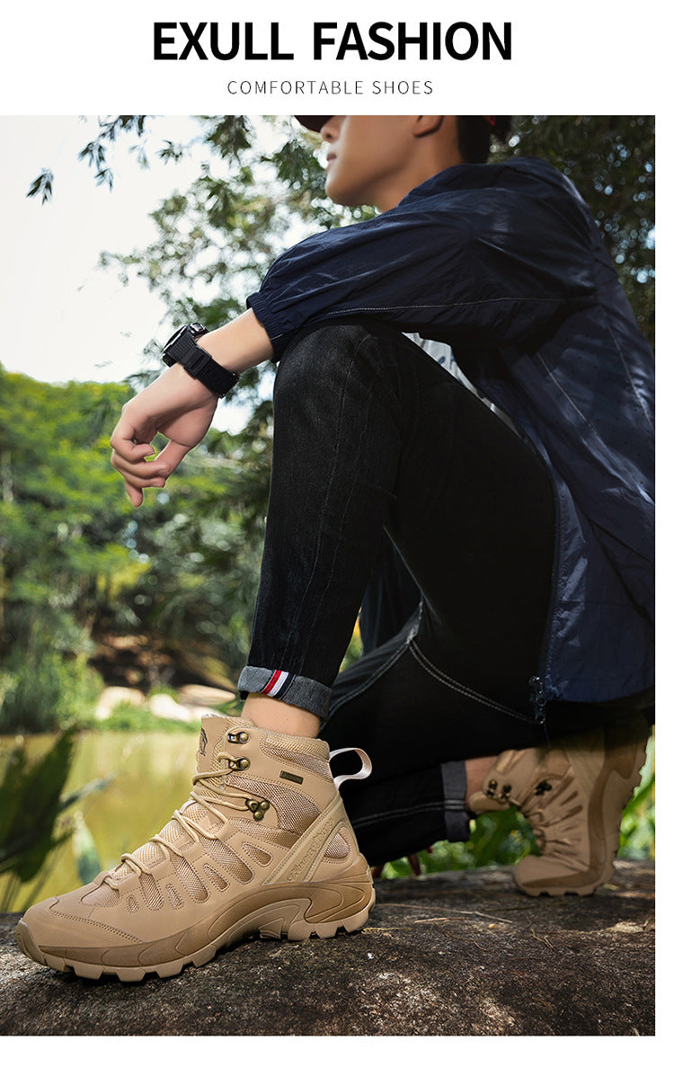 Tactical Combat Boots | Waterproof Breathable Military Hiking Boots | High-Top Climbing & Training Footwear | TRK888
