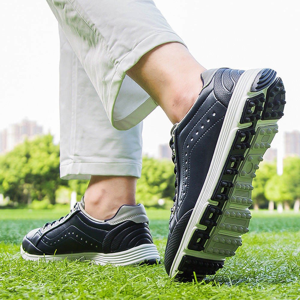 THESTRON Men's Spikeless Golf Shoes Big Size Training & Casual Golf Sneakers All-Season Breathable Footwear | 718