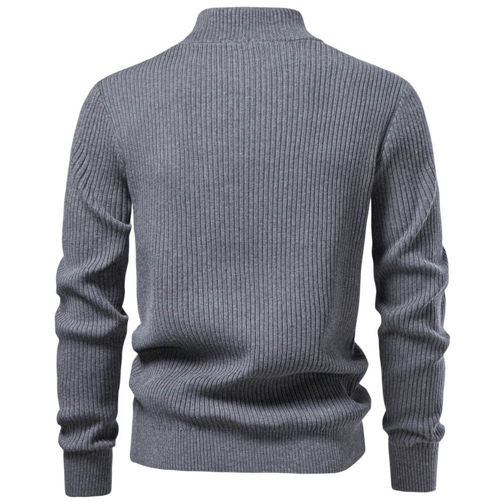 Men's Half-Zip Stand Collar Knit Sweater | 2026 Winter Business Casual Pullover | Warm Cotton-Blend Jumper | SW258