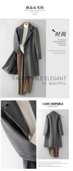 Men's 100% Wool Coat with Removable Down Inner Lining | Thick Warm Winter Overcoat with Horn Buttons | Padded Shoulder Wool Jacket | 86748