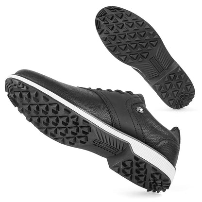 Thestron K05 Men's Brogue Style Golf Shoes | Water-Resistant Leather Spikeless Shoes | Business Casual Golf & Leisure Footwear | K05