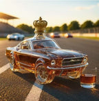Police Car Mustang Whiskey Bottle Creative Vehicle-Shaped Glass Decanter 350ml Novelty Liquor Container for Home Bar & Gifts