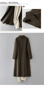 Ekeweer Longline 100% Wool Coat for Tall Men | Double-Faced Wool Overcoat | Handcrafted Fall & Winter Long Trench Coat | 86765