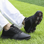 THESTRON Men's Big Size Waterproof Golf Shoes | Spiked Athletic Sneakers Size US 7-15 | T615