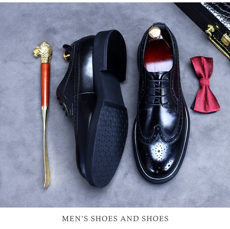 Men's Genuine Leather Dress Shoes | Premium Wedding & Business Formal Shoes - Elegant & Comfortable | 23558