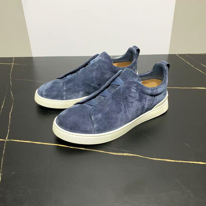 New Genia Men's Slip-On Loafers | Genuine Leather Luxury Sneakers with Sheepskin Lining | Premium Casual Driving Shoes | 6188