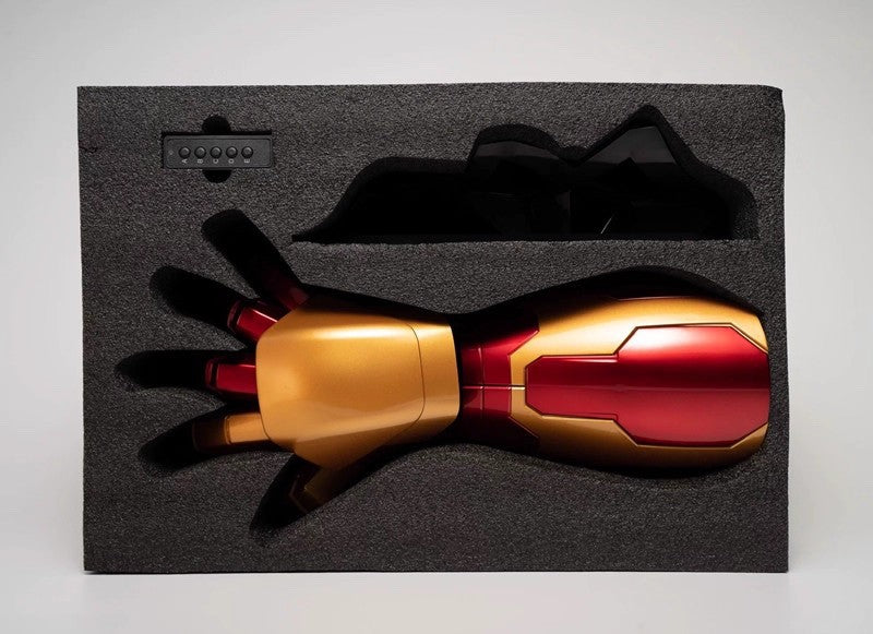 Iron Man MK42 Wearable Armor Arm | 1:1 Scale Voice & Remote Control Open/Close Gauntlet | LED Laser & Repulsor Effects | GTX001