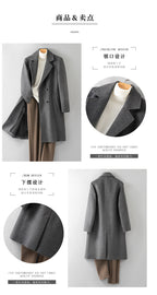 Men's 100% Wool Coat with Removable Down Inner Lining | Thick Warm Winter Overcoat with Horn Buttons | Padded Shoulder Wool Jacket | 86748