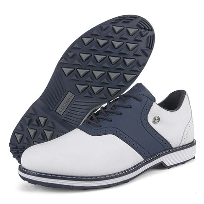 Thestron K05 Men's Brogue Style Golf Shoes | Water-Resistant Leather Spikeless Shoes | Business Casual Golf & Leisure Footwear | K05