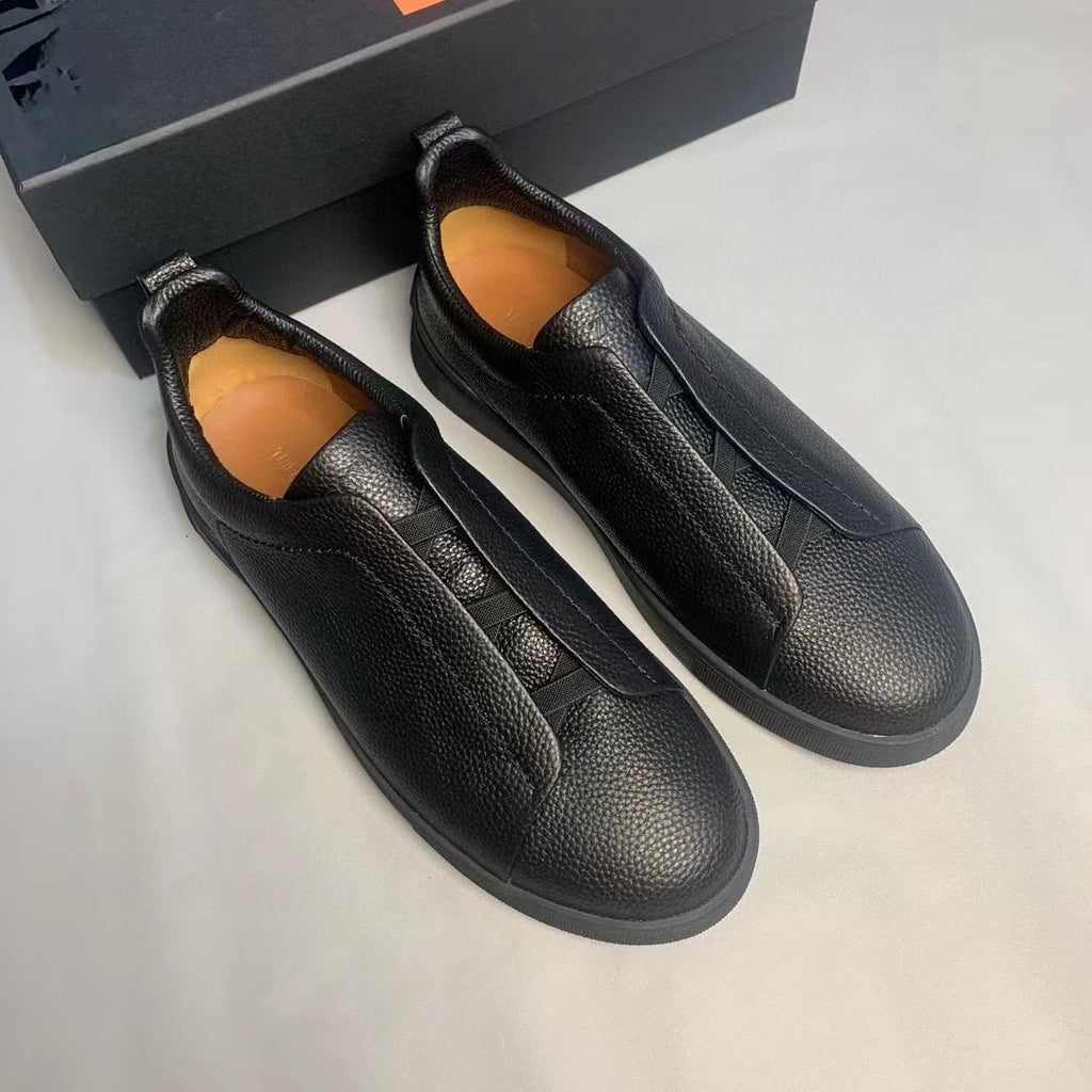 New Genia European Men's Loafers | Genuine Leather Slip-On Sneakers | Premium Casual Driving Shoes | 8611