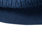Men's Long Sleeve Knit Polo Sweater | 2026 Winter Business Casual Ribbed Pullover | Soft Warm Turtleneck Knitwear | YR8801