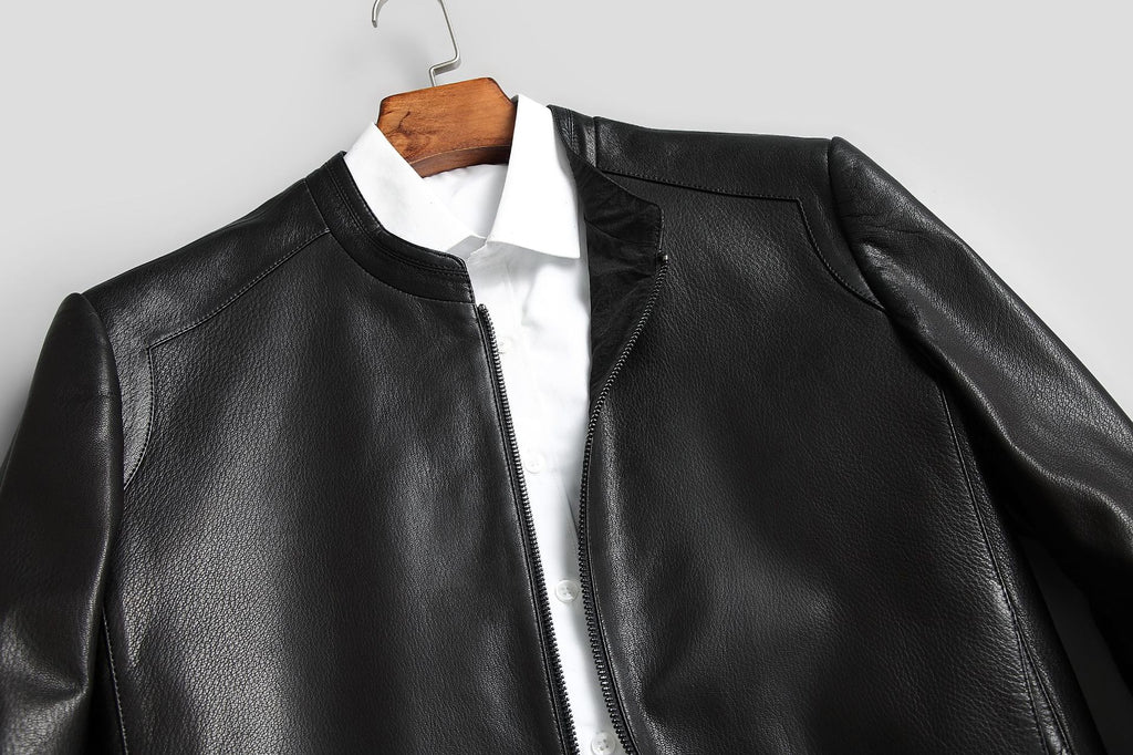 Men’s Genuine Cowhide Leather Jacket | Reversible Fur-Lined Mid-Length Coat | Business Casual Winter Outerwear | 8803