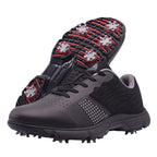 Chaussures de golf pour homme | Chaussures de golf à lacets respirantes avec crampons | Chaussures d'entraînement légères, durables et imperméables pour le parcours de golf