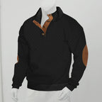 Men's Stand Collar Jacquard Knit Sweater Lightweight Long Sleeve Casual Pullover for Spring & Autumn | DF-4