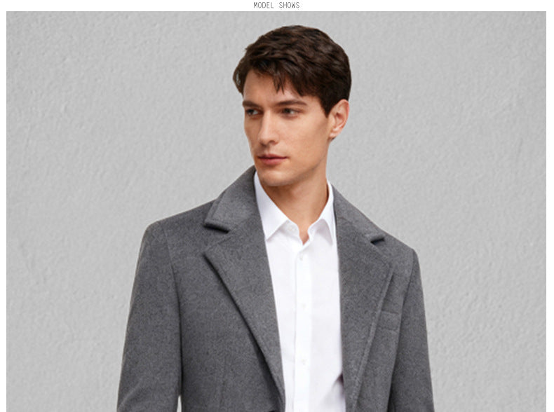 Men's Wool Overcoat Long | Classic British Winter Coat | Warm Outerwear UK | 8511