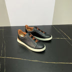 New Genia Men's Slip-On Loafers | Genuine Leather Luxury Sneakers with Sheepskin Lining | Premium Casual Driving Shoes | 6188