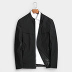Men’s Genuine Cowhide Leather Jacket | Reversible Fur-Lined Mid-Length Coat | Business Casual Winter Outerwear | 8803