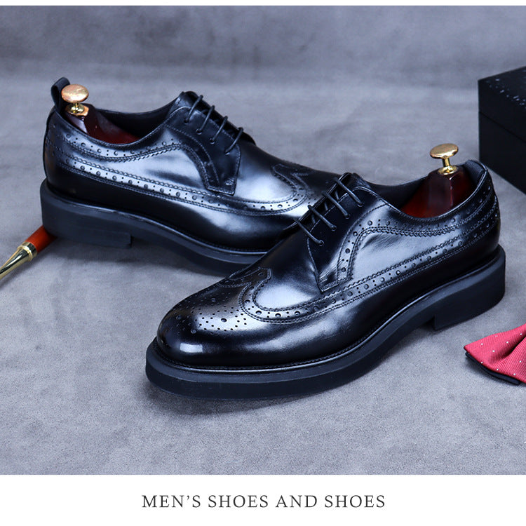 Men's Genuine Leather Dress Shoes | Premium Wedding & Business Formal Shoes - Elegant & Comfortable | 23558