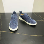 New Genia Men's Slip-On Loafers | Genuine Leather Luxury Sneakers with Sheepskin Lining | Premium Casual Driving Shoes | 6188