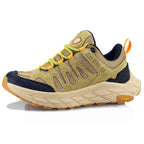 ECAF HTRON EHT Men‘s Genuine Leather Hiking Boots Thick Sole Outdoor Trail Shoes Anti-Slip & Breathable Trekking Trainers