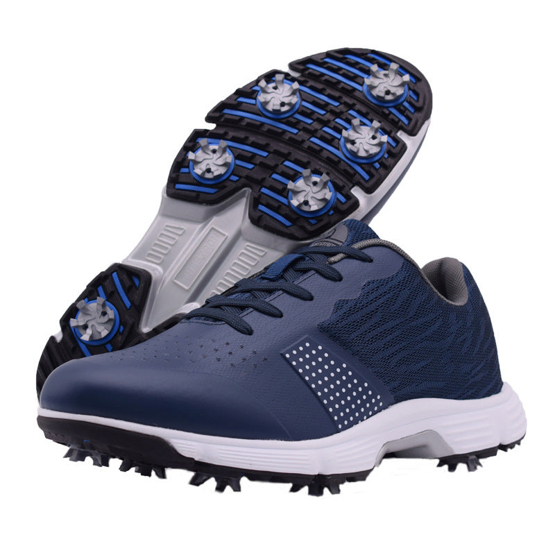 Chaussures de golf pour homme | Chaussures de golf à lacets respirantes avec crampons | Chaussures d'entraînement légères, durables et imperméables pour le parcours de golf