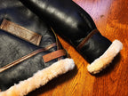 B3 Original Shearling Aviator Jacket | Men's Genuine Sheepskin Leather Bomber | Warm Fur-Lined Motorcycle Coat