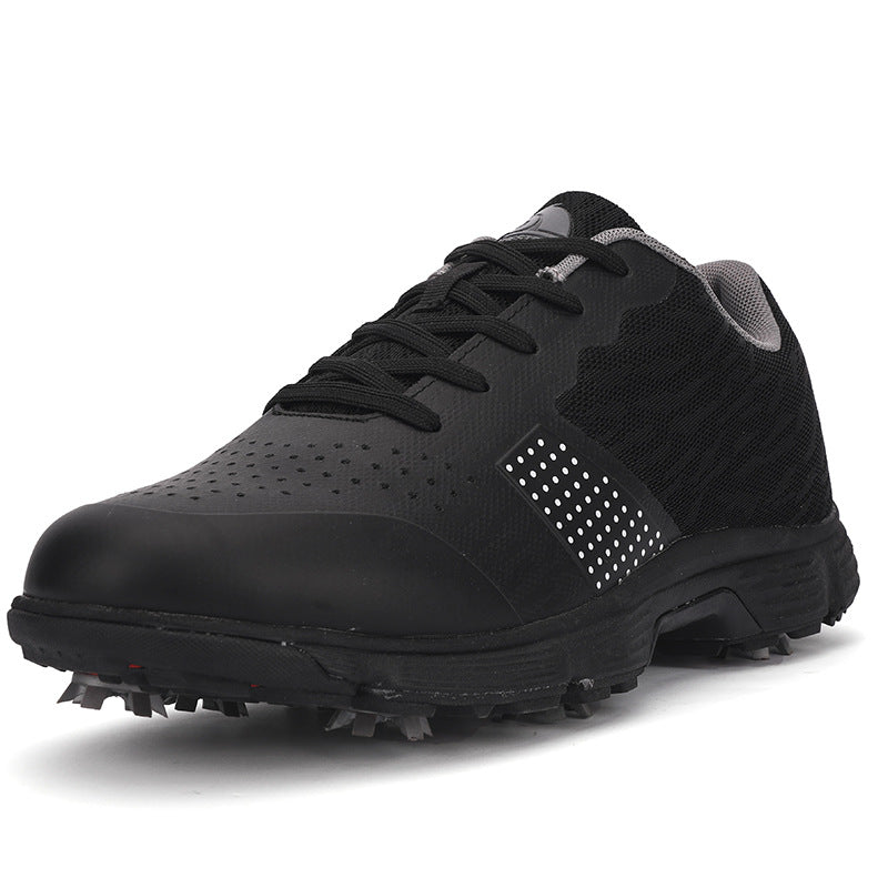 THESTRON Men's Big Size Waterproof Golf Shoes | Spiked Athletic Sneakers Size US 7-15 | T615