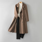 100% Wool Double-Faced Long Overcoat | Men’s Premium Knee-Length Wool Coat | Tailored Business & Casual Outerwear | 86713