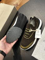 Men's Genuine Leather & Mesh  Breathable Shoes Travel Comfort Insole Slip-On Trainers Casual Driving Boots