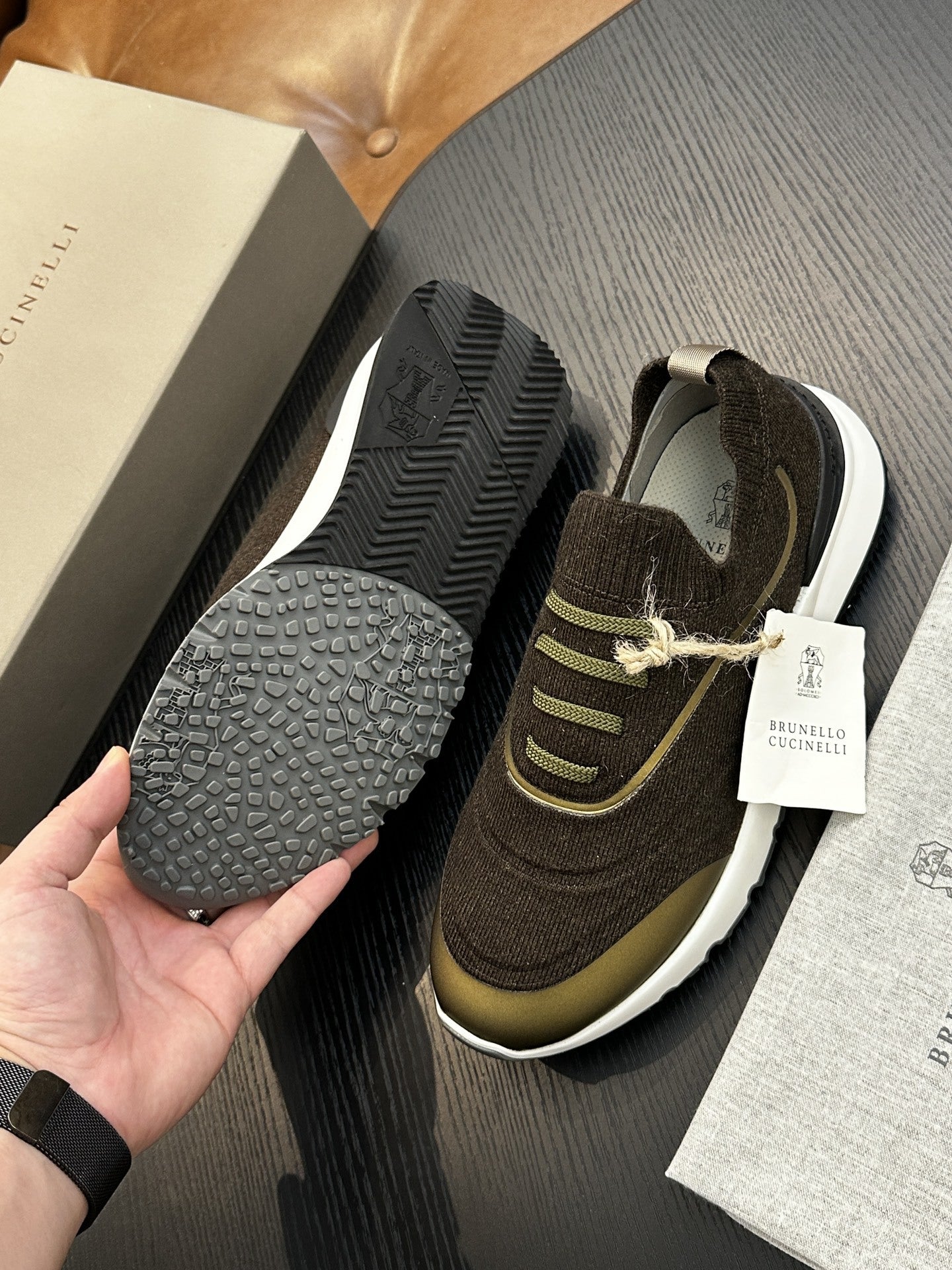 Men's Genuine Leather & Mesh  Breathable Shoes Travel Comfort Insole Slip-On Trainers Casual Driving Boots