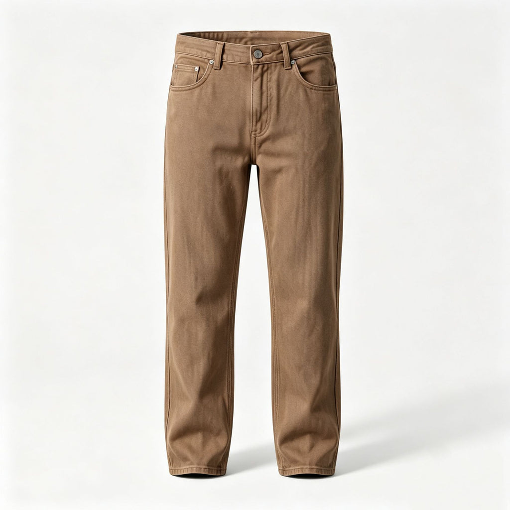 Men‘s Low-Rise Straight Leg Trousers 2026 Autumn Winter Cotton Blend Business Casual Pants Solid Color Smart Trousers | PM58