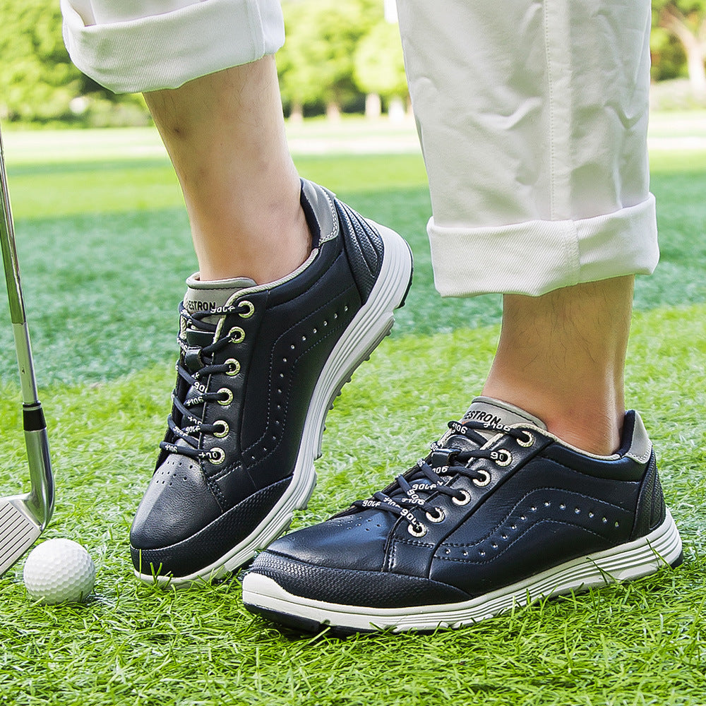 THESTRON Men's Spikeless Golf Shoes Big Size Training & Casual Golf Sneakers All-Season Breathable Footwear | 718