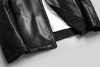 Men’s Genuine Cowhide Leather Jacket | Reversible Fur-Lined Mid-Length Coat | Business Casual Winter Outerwear | 8803