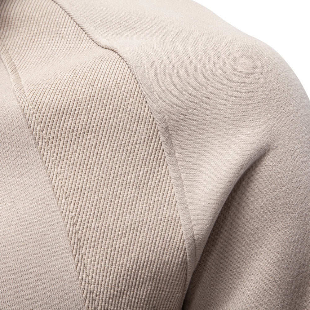 Men's Half-Zip Stand Collar Sweatshirt | 2026 Autumn Casual Pullover with Raglan Sleeves | Soft Cotton-Blend Fleece Top | HD3046