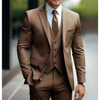 2026 Men‘s 3-Piece Suit Set | Loose Fit Wedding & Business Suit for Big & Tall Gentlemen | Cross-Border Formal Wear | SBT003