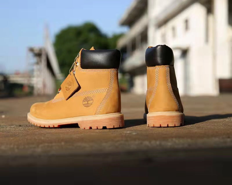 Timberland Inspired Genuine Leather Waterproof Boots For Men & Women Martin Shoes Outdoor High-Top Work & Hiking Footwear