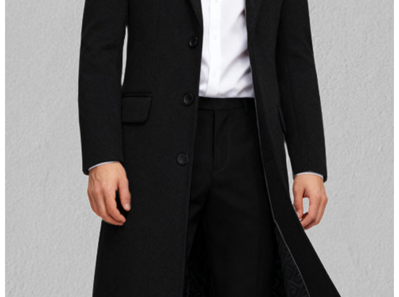 Men's Wool Overcoat Long | Classic British Winter Coat | Warm Outerwear UK | 8511