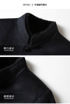 Benji Men's Wool Blend Overcoat with Detachable Rabbit Fur Lining | Winter Business Casual Topcoat for Men | Thick Mid-Length Wool Jacket| SDN682