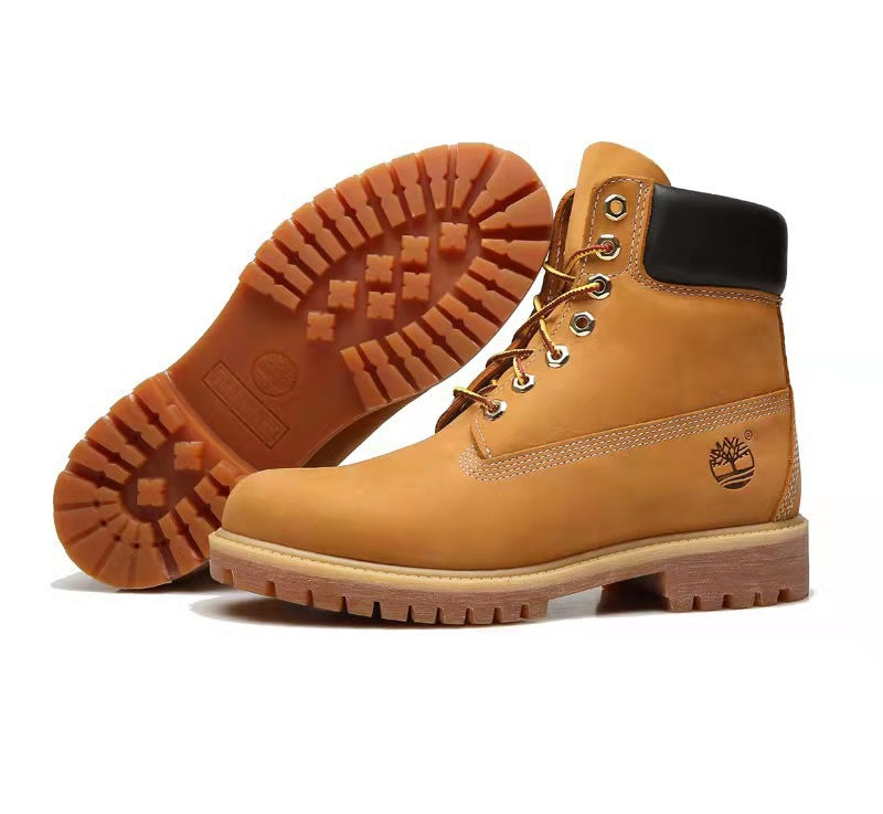 Timberland Inspired Genuine Leather Waterproof Boots For Men & Women Martin Shoes Outdoor High-Top Work & Hiking Footwear