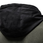 Men's Suede & Fleece Spliced Hoodie Jacket 2026 Winter Thick Warm Zip-Up Sweatshirt Casual Outerwear