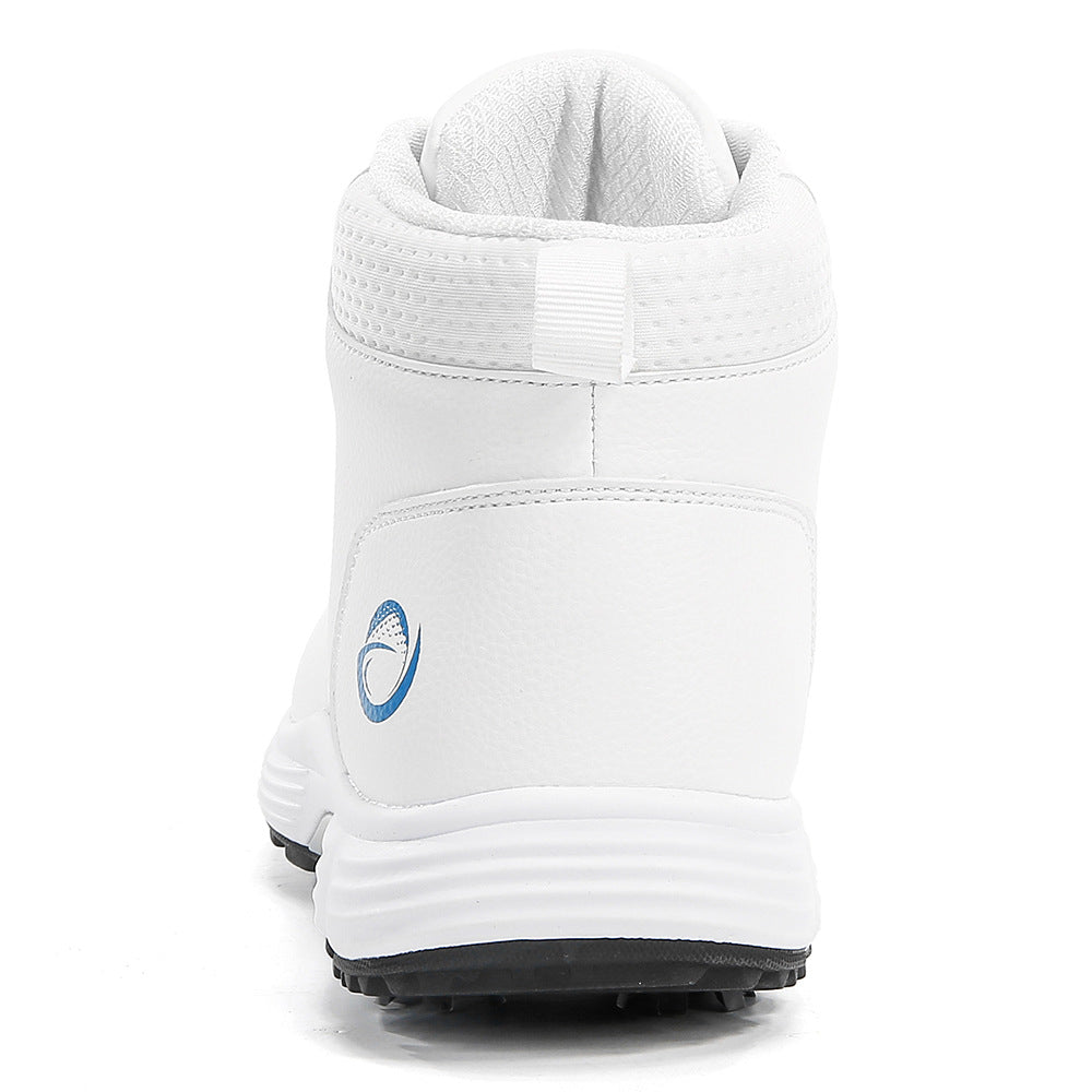 Thestron Men's High-Top Winter Golf Shoes Water-Resistant & Anti-Slip Spiked Trainers Big Sizes