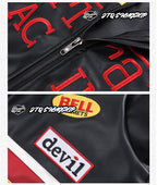 F1 Heavy Embroidery PU Leather Jacket | Unisex Fleece-Lined Racing Coat | Waterproof Windproof Streetwear | 9898