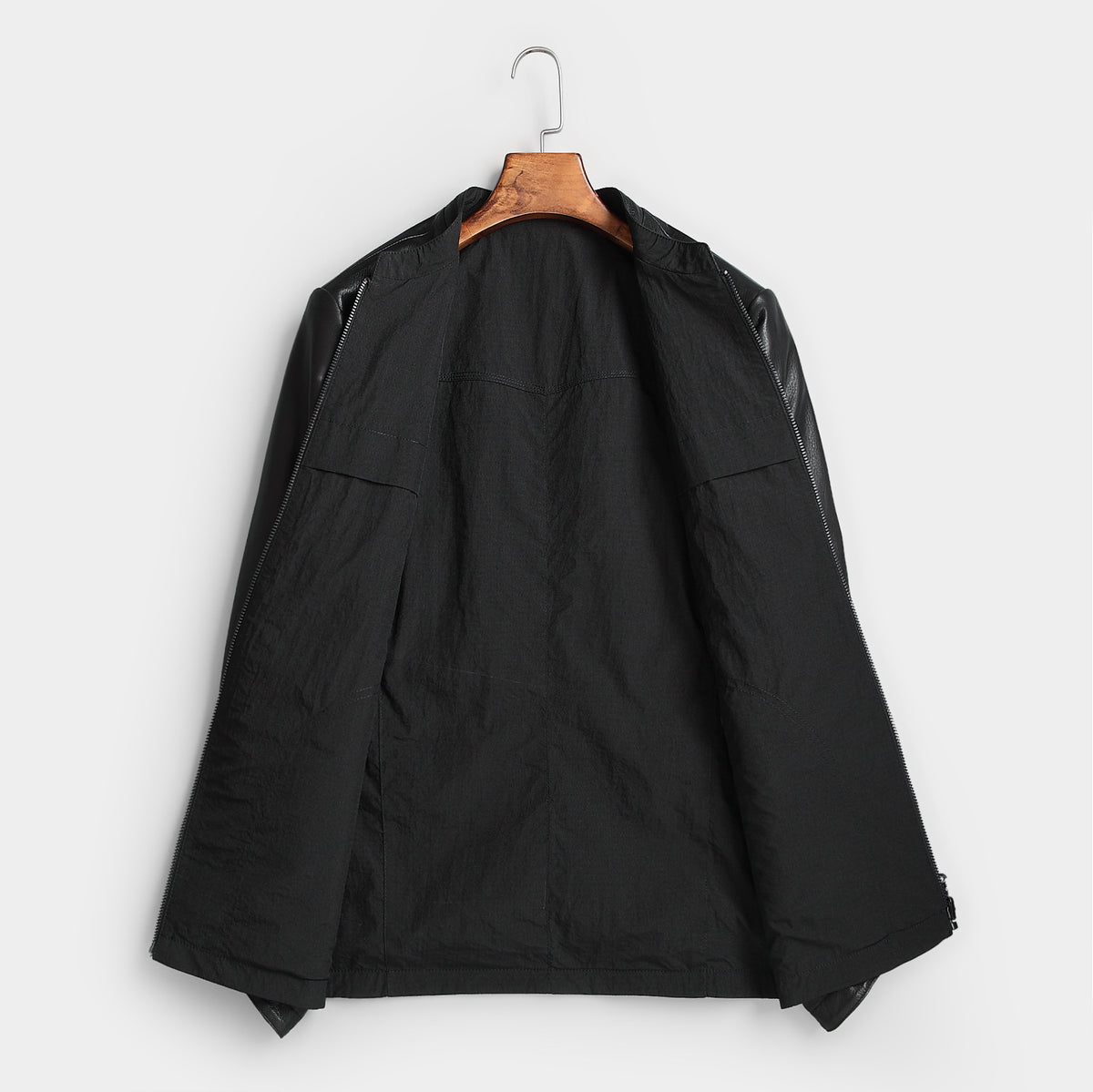 Men’s Genuine Cowhide Leather Jacket | Reversible Fur-Lined Mid-Length Coat | Business Casual Winter Outerwear | 8803