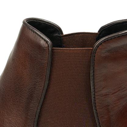 TELUOLU Men's Chelsea Boots | Premium Leather High-Top Boots | Chunky Sole British Retro Ankle Boots | 603-1