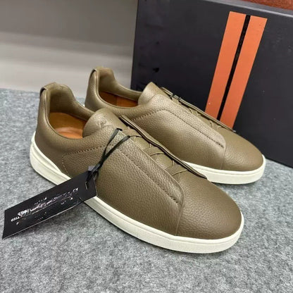 New Genia European Men's Loafers | Genuine Leather Slip-On Sneakers | Premium Casual Driving Shoes | 8611