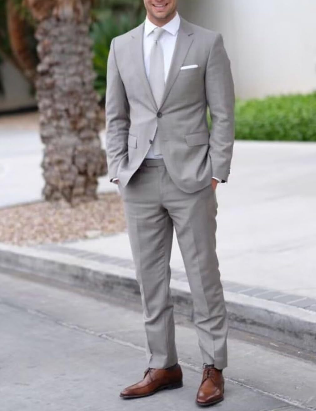 2026 Men‘s 2-Piece Wedding Suit Set | Notch Lapel Business Blazer & Trousers | Cross-Border Formal Wear for Grooms & Hosts | SBT001