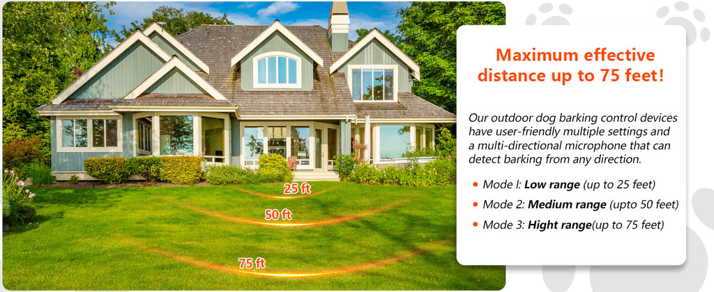 MODUS Automatic Ultrasonic Bark Deterrent New Safe Anti-Barking Device for Indoor & Outdoor Long-Range Humane Dog Trainer