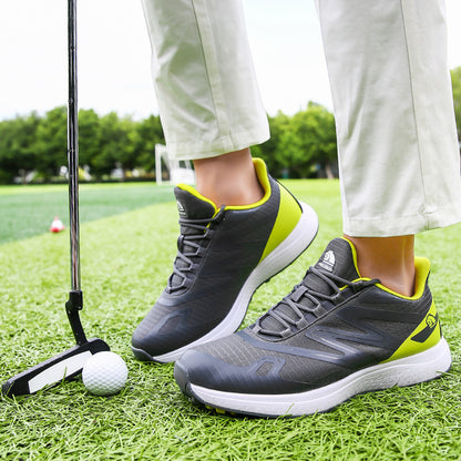 Thestron Men's Mesh Golf Shoes | Breathable Spikeless Sneakers | Lightweight Summer & Training Footwear | 916