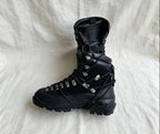 Men's American Utility Strap Hiking Boots | Thick-Sole Metal Buckle Martin Boots | High-Top Rock Style Ankle Boots