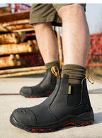 Zhengu Composite Toe Safety Shoes European Standard Slip-On Work Boots Anti-Puncture & Electrical Hazard Protection | L603